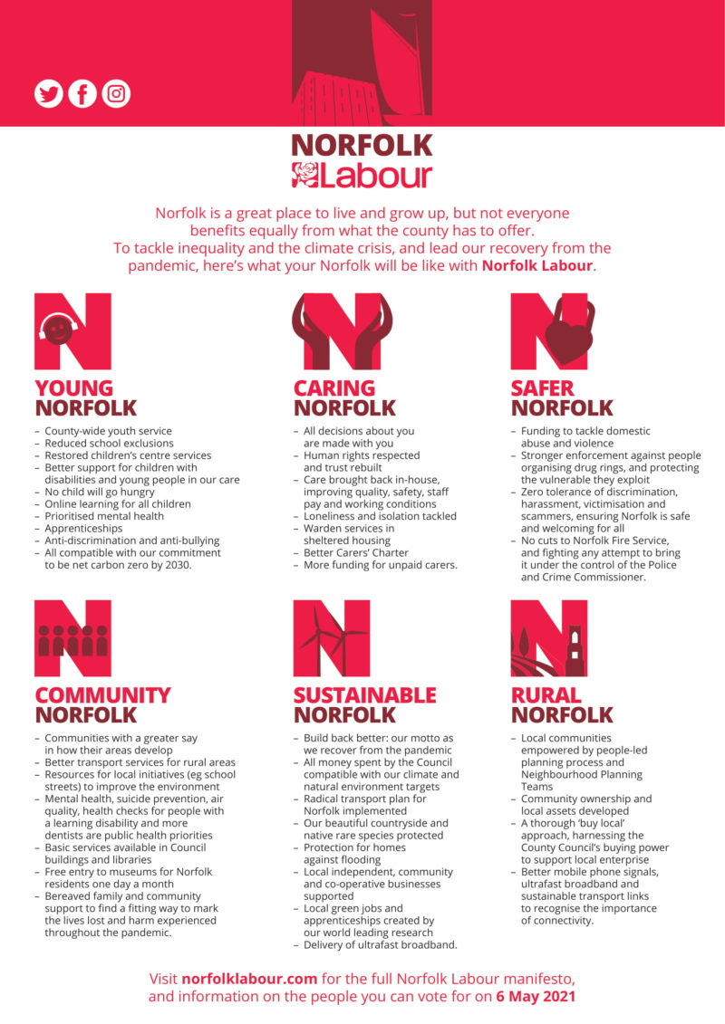 Labour Group at Norfolk County Council launch election manifesto