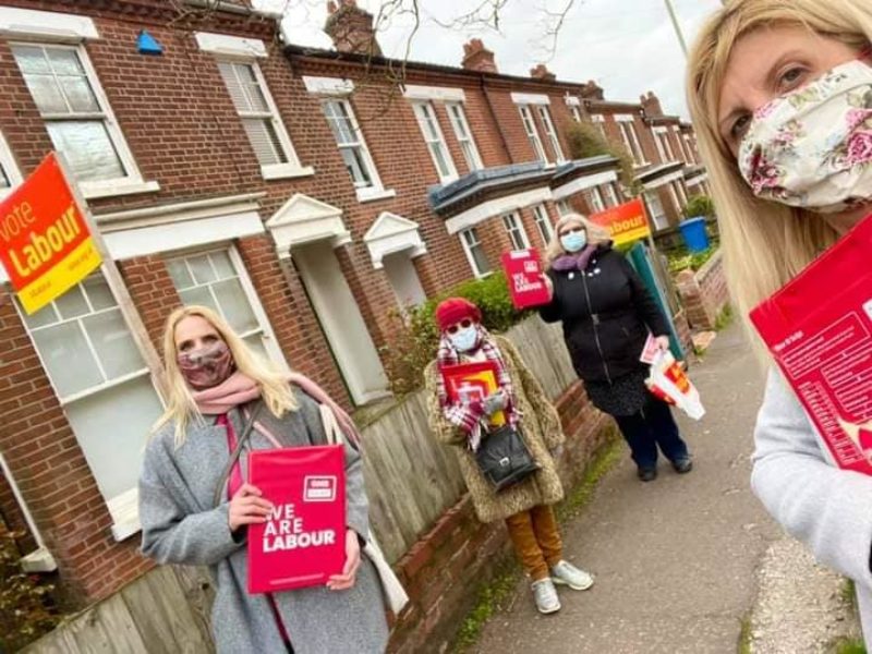 Canvassing in Norwich: Nelson Labour team